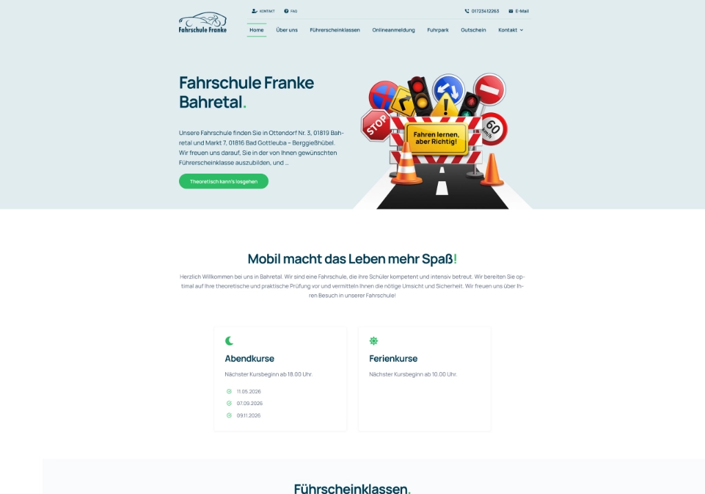 Referenz: Fahrschule Franke Bahretal